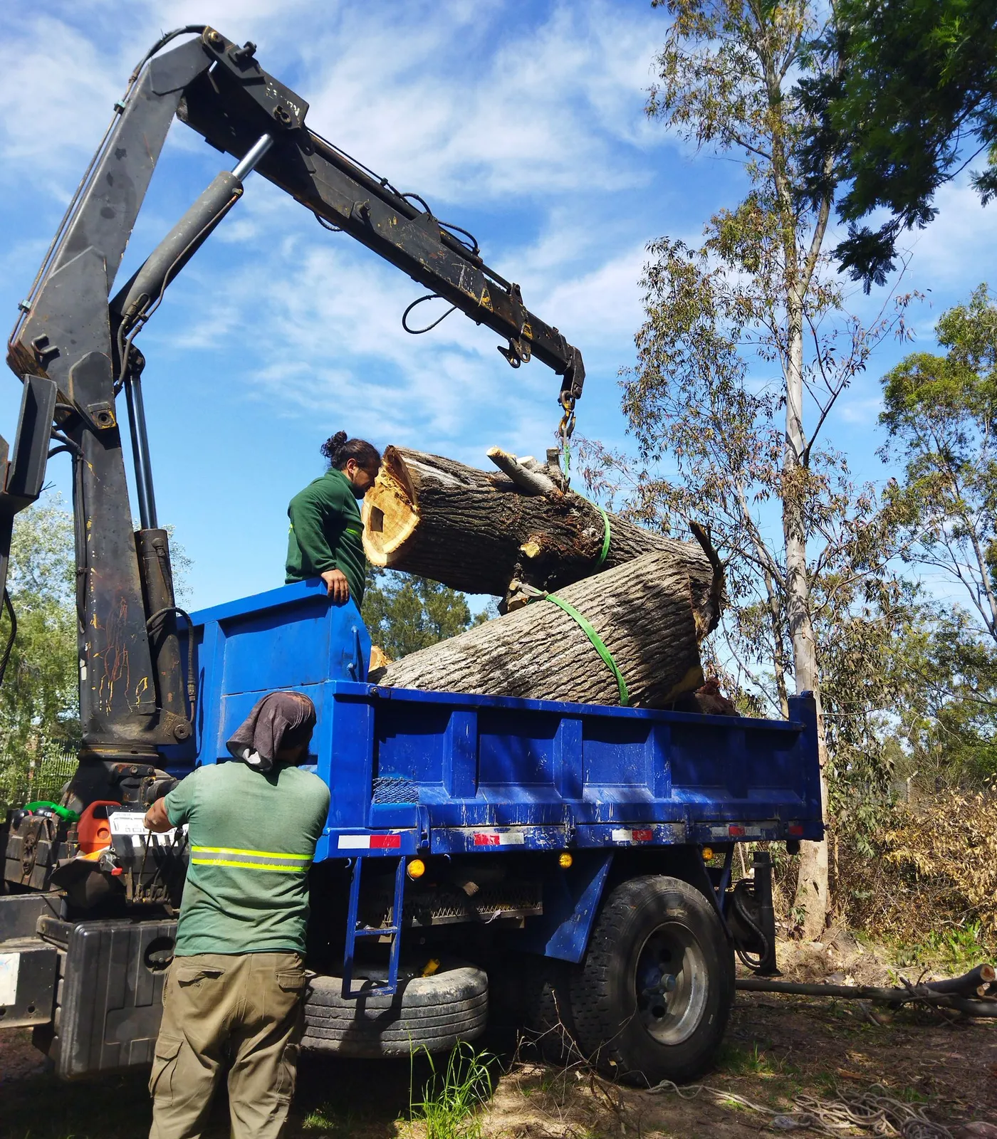 Timber loaded out at the end of a job